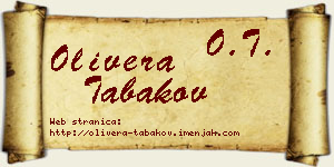Olivera Tabakov vizit kartica